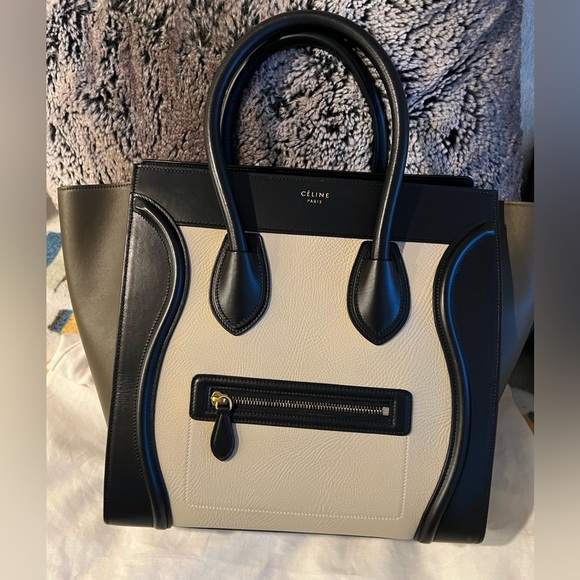 Celine Tri-Colored Luggage Tote - Picture 2 of 14
